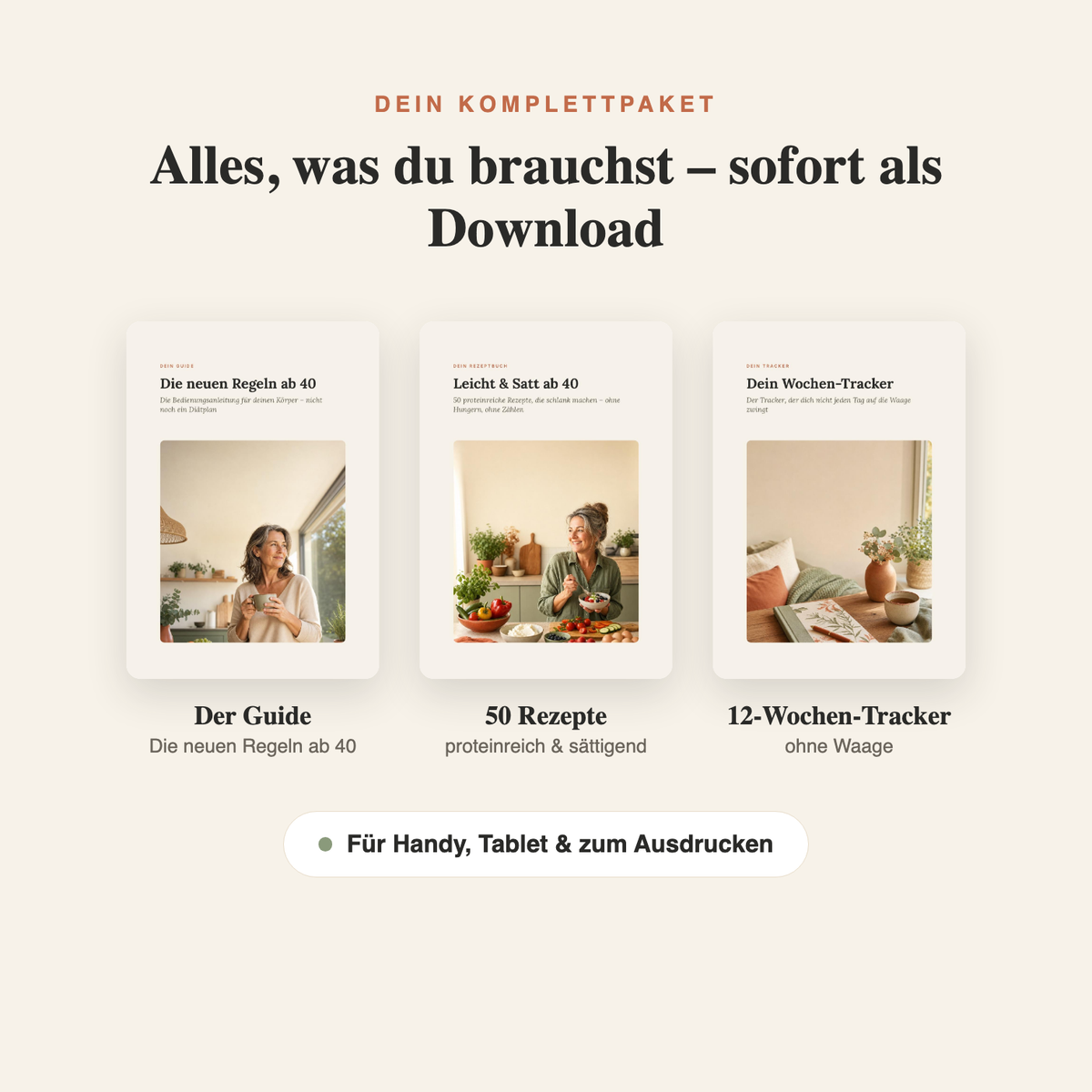 Alles, was du brauchst, sofort als Download
